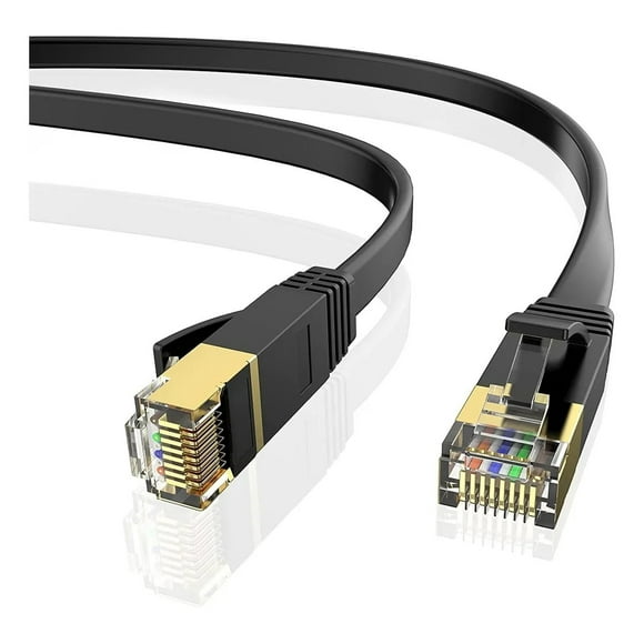 15 Metros Cable De Red Giga Ethernet Cat7 Rj45 negro