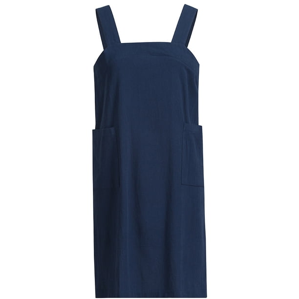 Delantal holgado de lino y algodón para mujer, con espalda cruzada, ideal para hornear, cocinar y trabajar en jardinería.
