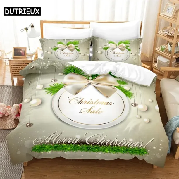 Christmas Decorations Bedding Set Duvet Cover Set Bedding Digital Printing Bed Linen Size Bedding Set Fashion Design Bed Sheets