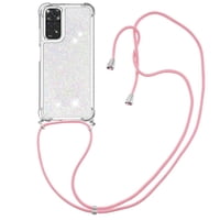 Funda Foxdock Para Xiaomi Redmi Note 11/11S 4G Con Cuerda Ajustable, Brillo Líquido, Protección Antigolpes Y Lente – Ideal Para Regalo