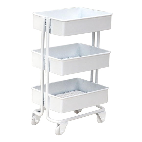 Estantería A Escala 1:12 Con Ruedas, Muebles, Sala De Estar, Adornos, Color Blanco
