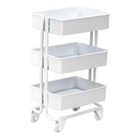 Bothyi - Estantería A Escala 1:12 Con Ruedas, Muebles, Sala De Estar, Adornos, Color Blanco