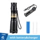 thumbnail image 1 of 2-in 1 Dual Light Flashlight, T6+UV Black Light, Pet Urine Detection ,Ultraviolet ,Zoomable Waterproof Tactical Torch, 5 Modes, Home Outdoor, Fishing, Cycling, Camping Lantern, 18650 Battery, 1 of 5