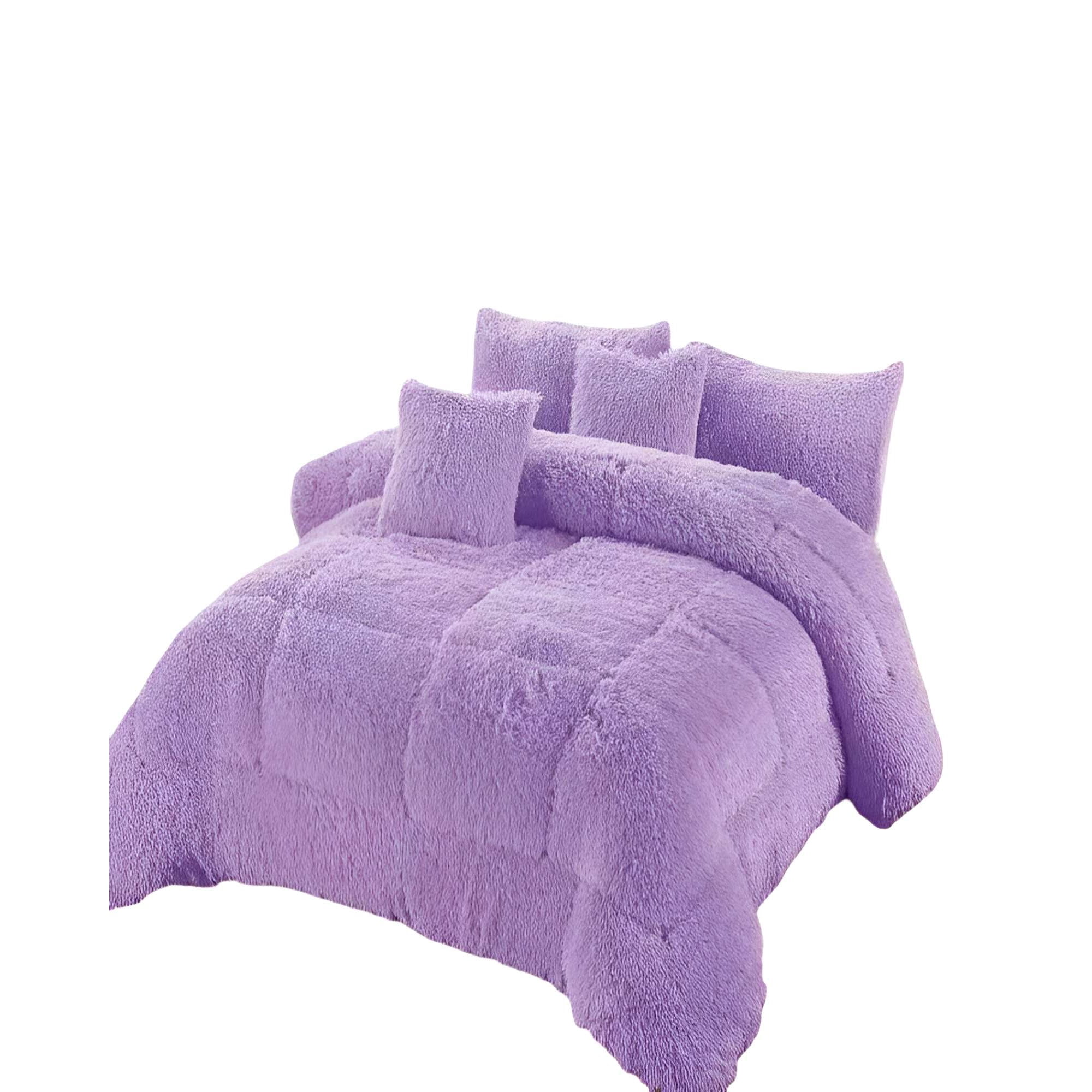 Genérico - Cobertor Peludo Con Chiporro 2 Plazas 230x250cm Color Lila