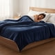 thumbnail image 3 of Manta Frazada Polar Flannel Lisa Azul Profundo Martine 127x152cm, 3 of 3