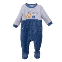 Pillin - Osito Plush Recién Nacido Niño Bolsillo Delantero Azul