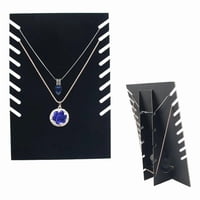 Genérica - Exhibidor Mostrario 8 Cadenas Collar Terciopelo Negro Plano 28*19Cm