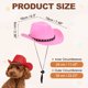 thumbnail image 2 of Sombrero de Vaquero para Perro Uxcell, Mini Sombrero de Vaquero para Mascota con Correa de Barbilla Ajustable, Gorro de Cosplay (Rosa, L), Para Perros y Gatos, 2 of 7