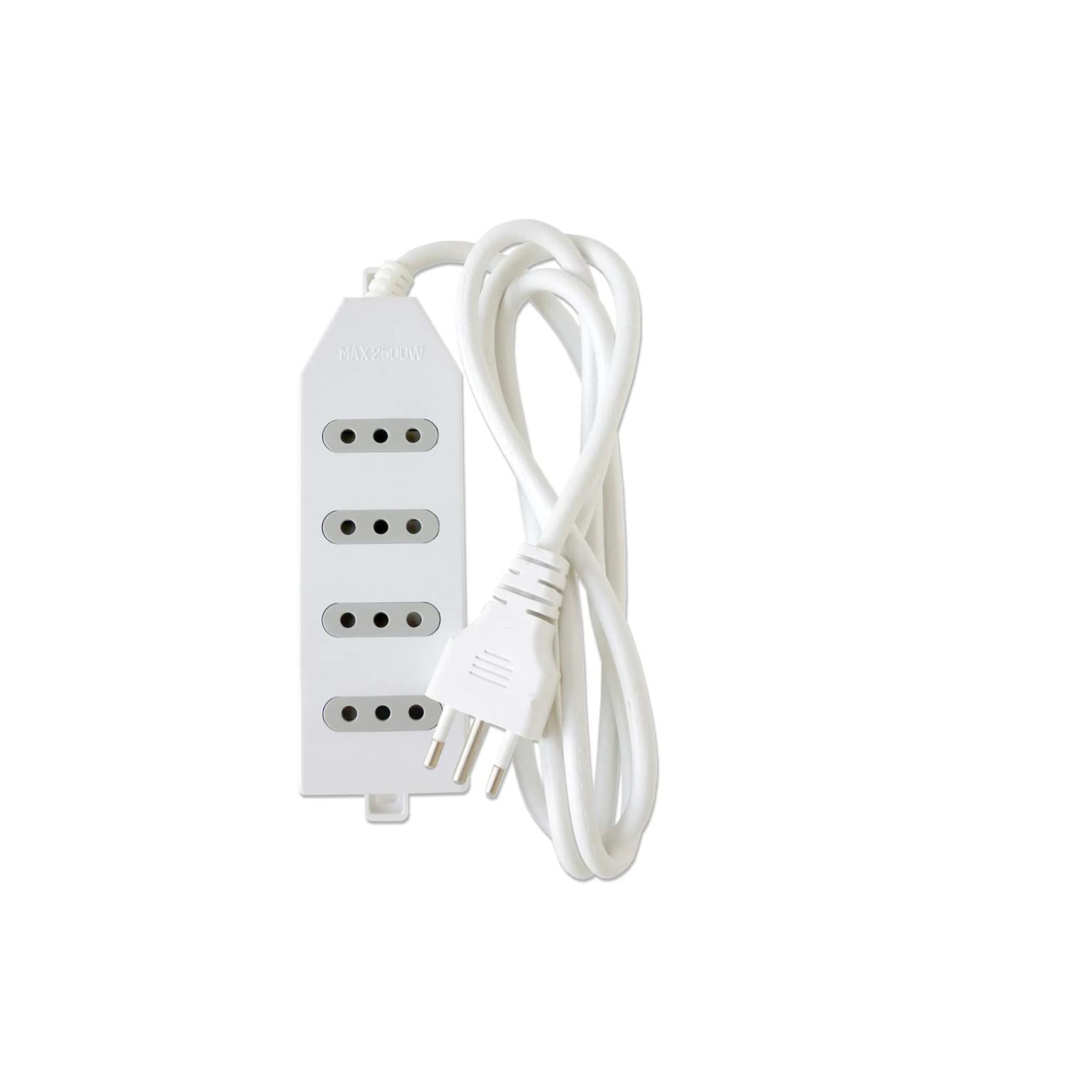 Zapatilla Alargador 3mt 4 Entradas Blanco Macrotel