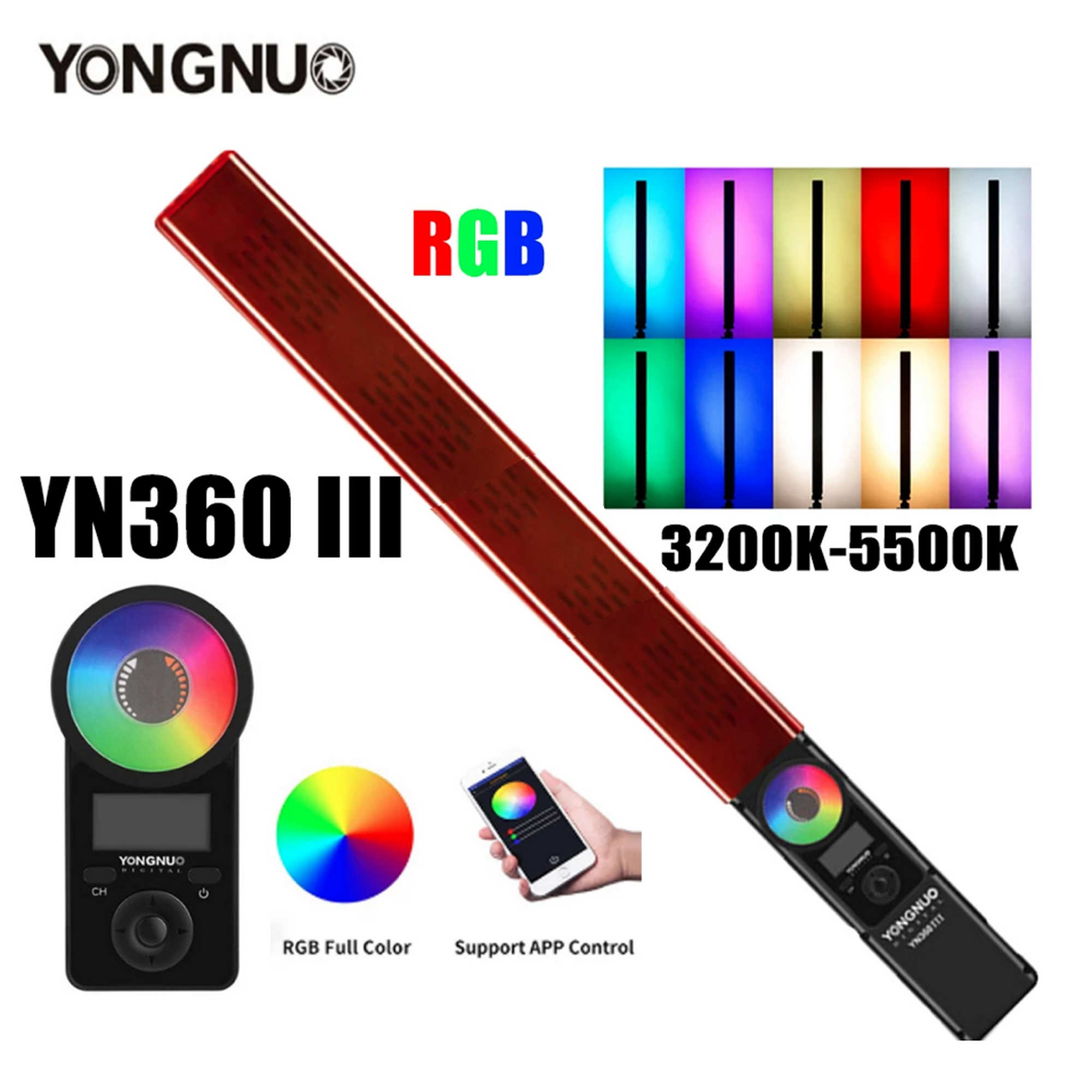 Yongnuo - Foco Barra Led Yn360iii Rgb Multicolor