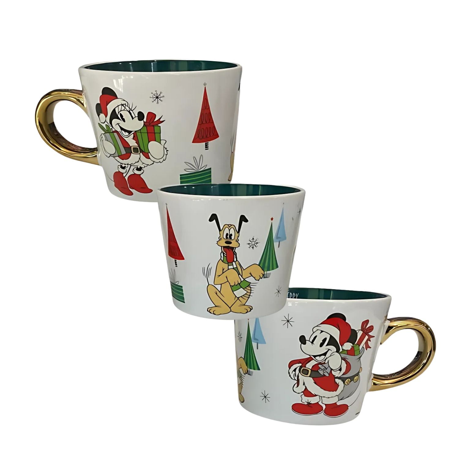 Disparo - Set 3 Tazones Diseño Navideño Perro Dibujo Animado De 413ml