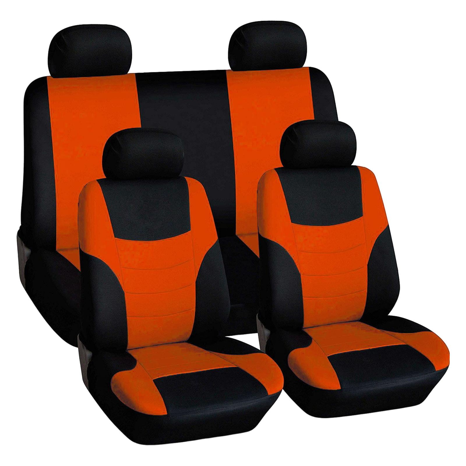 Ioensy - 8 Piezas De Fundas Para Asientos De Coche Resistentes Al Desgaste Para Vehículos Todoterrenos Para Todas Las Estaciones Naranja