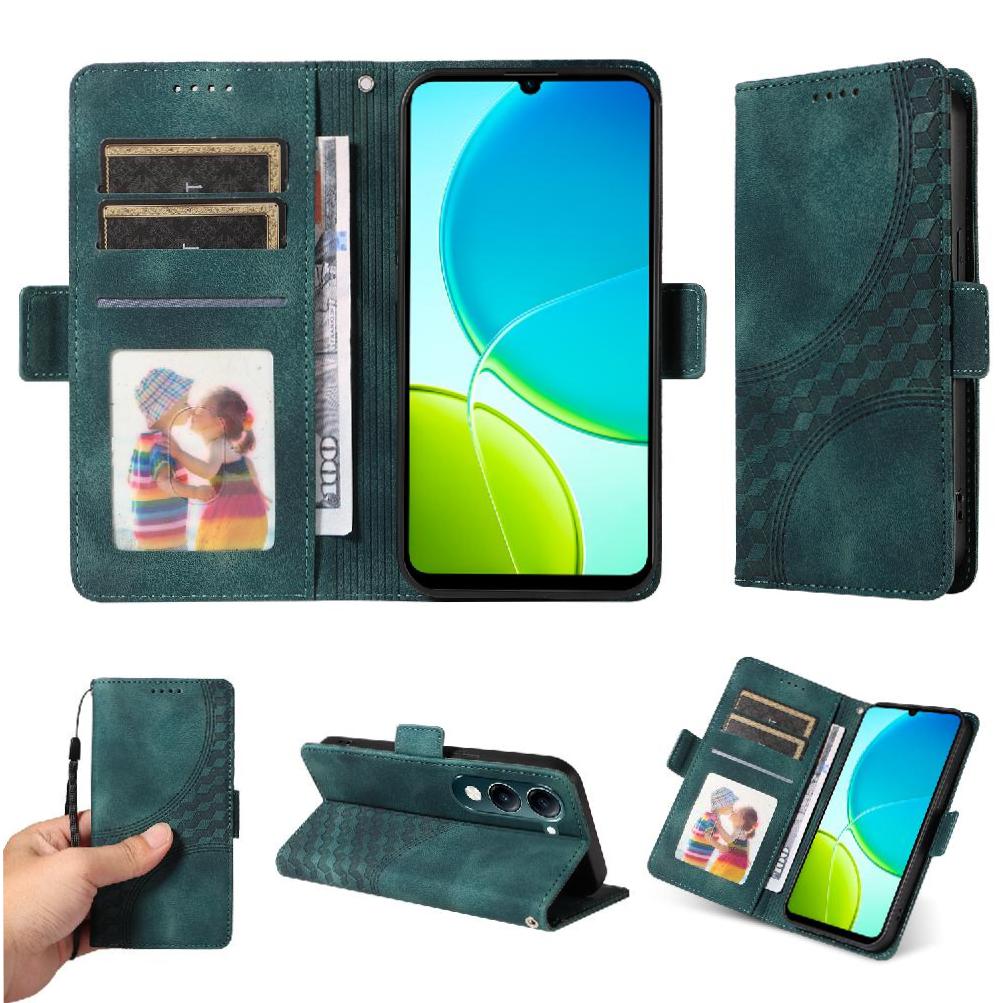 Carcasa Foxdock Vivo Y29S 5G De Cuero Pu, Diseño Acolchado Clásico, Protección Contra Caídas Y Rayones