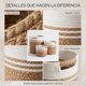 thumbnail image 5 of Set 3 Canastos De Yute Tejido Cestas Decorativas Rusticas blanco, 5 of 7