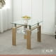 thumbnail image 2 of Mesa lateral moderna madera y vidrio, 2 of 4