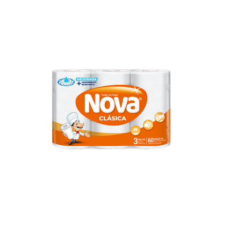Nova Clasica - Pack X4 Nova Clásica Doble Hoja 12,5 Mts X 12 Rollos