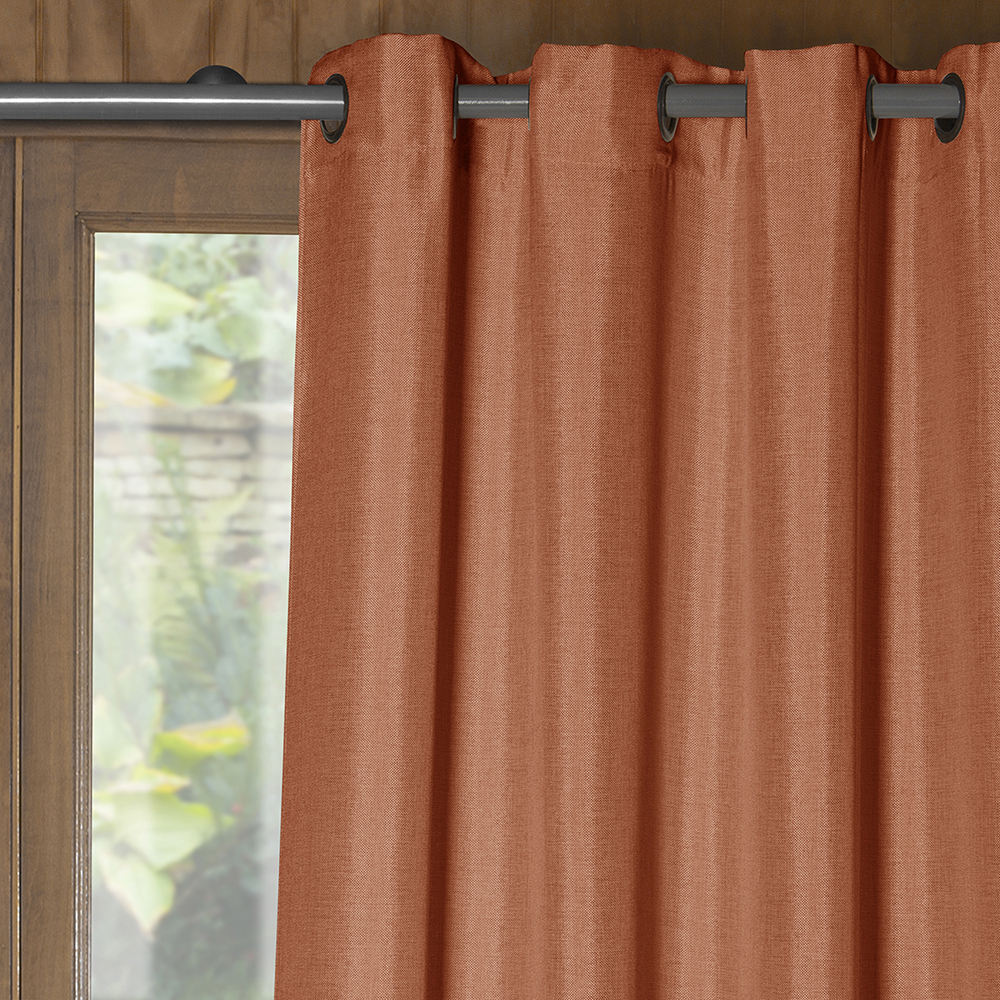 Masel - Cortina Tela Mati 140X225 Orange C/ Abrazadera