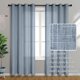 thumbnail image 2 of Juego de cortinas Pitalk de lino gris y azul, 213 cm de longitud, 2 paneles, 2 of 8
