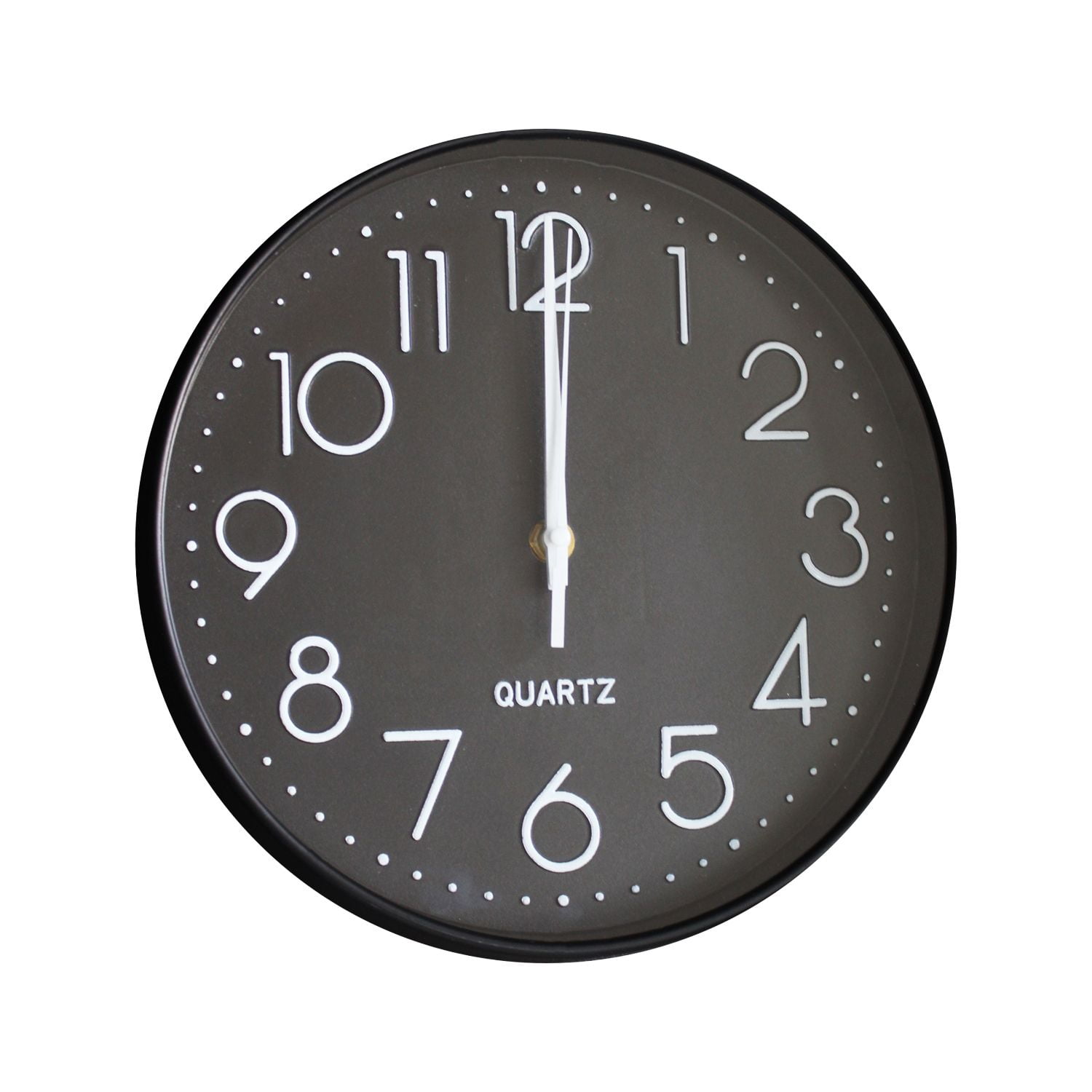 Puntostore - Reloj De Pared 25cm Negro Clásico Números Blancos - Ps