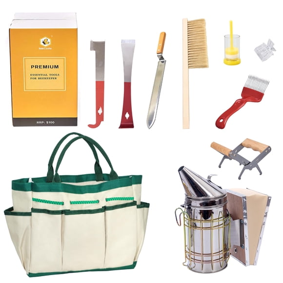 Kit de herramientas para apicultura BeeCastle de 9 piezas con bolso organizador