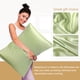 thumbnail image 5 of Funda de Almohada de Seda REGALWOVEN 19 Momme para Almohada Tamaño Queen, Verde Fruta, 20"x30", 5 of 7