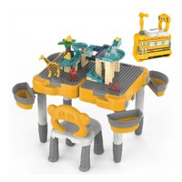 Total E-Commerce - Juguete Mesa De Bloques Con Silla 168 Piezas Accesorios