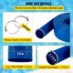 thumbnail image 4 of Manguera de descarga VEVOR de 1,5 cm x 30,5 m, PVC, plana, azul, con abrazaderas, 4 of 9