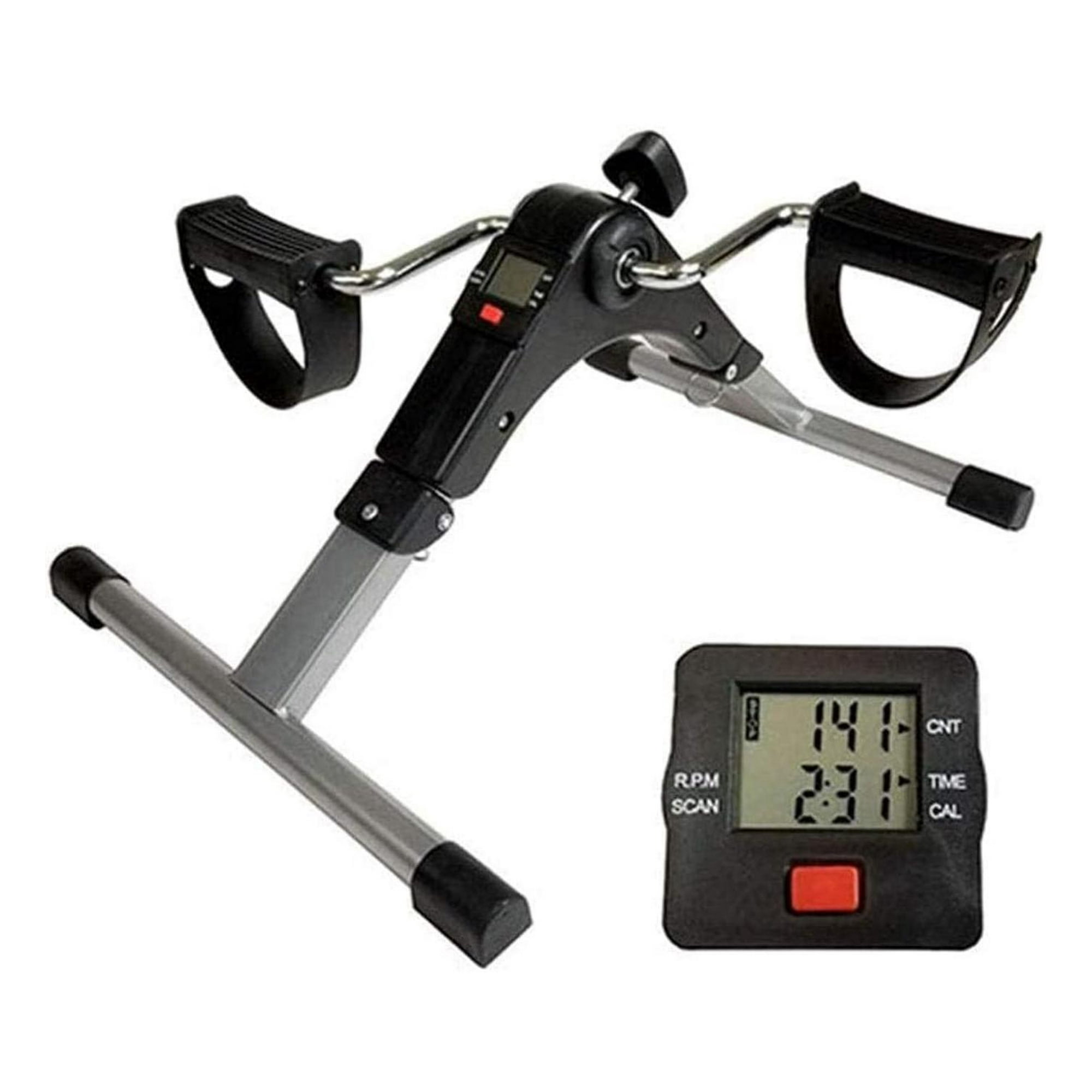 Genérico - Pedalera Ejercitadora De Manos Y Pies Con Pantalla Lcd Spinning Negro