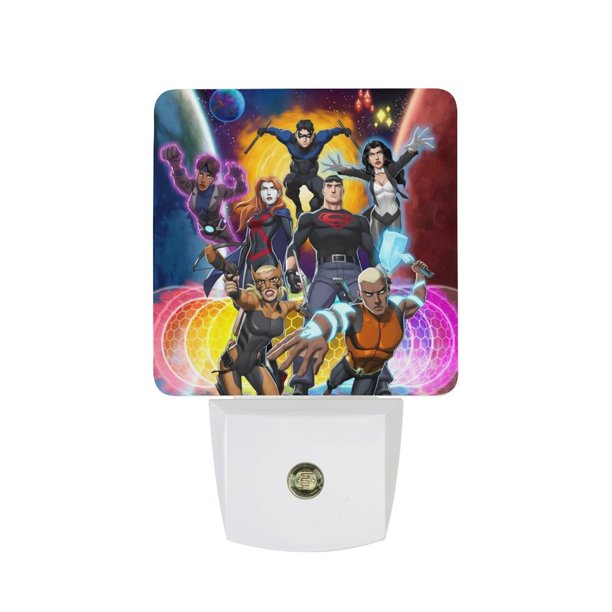 Justicia Joven Luz nocturna LED con sensor de anochecer a amanecer para dormitorio, baño, pasillo, escaleras - Lámpara LED nocturna de enchufe, 0.5W - 1 pieza