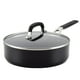 thumbnail image 1 of Sartén para saltear y freír KitchenAid, dura, anodizada, antiadherente, 3 litros, con tapa, 1 of 3