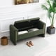 thumbnail image 2 of Modern Teddy Bed End Bench with Arms and Storage,Upholstered Large Foot Rest Stool, Comfy Window Vanity Bench for Living Room,Bedroom,Dorm,Coffee Table,Teddy Olive Green, 2 of 3