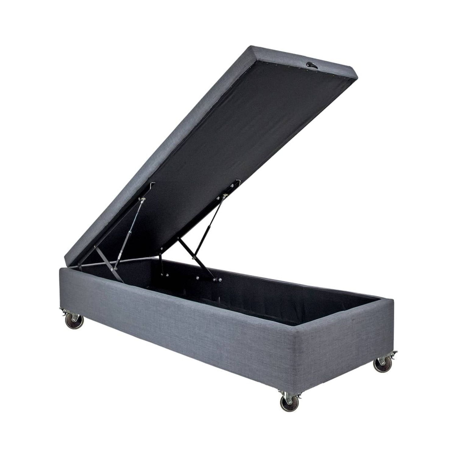 Base de Cama Baúl Emma15 Plaza largo190 cm-Frontal Rueda Pyton | Lider