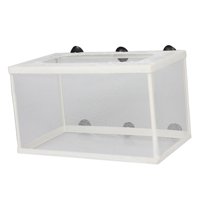Magideal - Caja De De Peces, Separador De Malla De Incubación De Peces, De Desove Juvenil Con Ventosas, Red De Aislamiento De Cría Para Peces