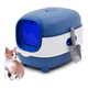 thumbnail image 2 of Arenero Gato Caja De Arena Cerrada Baño Sanitario Gatos Color Azul, 2 of 3