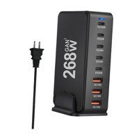 Bothyi - Cargador Usb C De 268W Pd100W Pd30W Qc18W Estación De Carga Usb C Multifuncional Negro