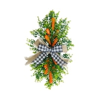 Magideal - Guirnalda Floral De Vid Artificial De Pascua, Artesanías Decorativas Para Fiestas Navideñas, Decoración Interior, Decoraciones De Guirnaldas Duraderas Zanahoria De Arco