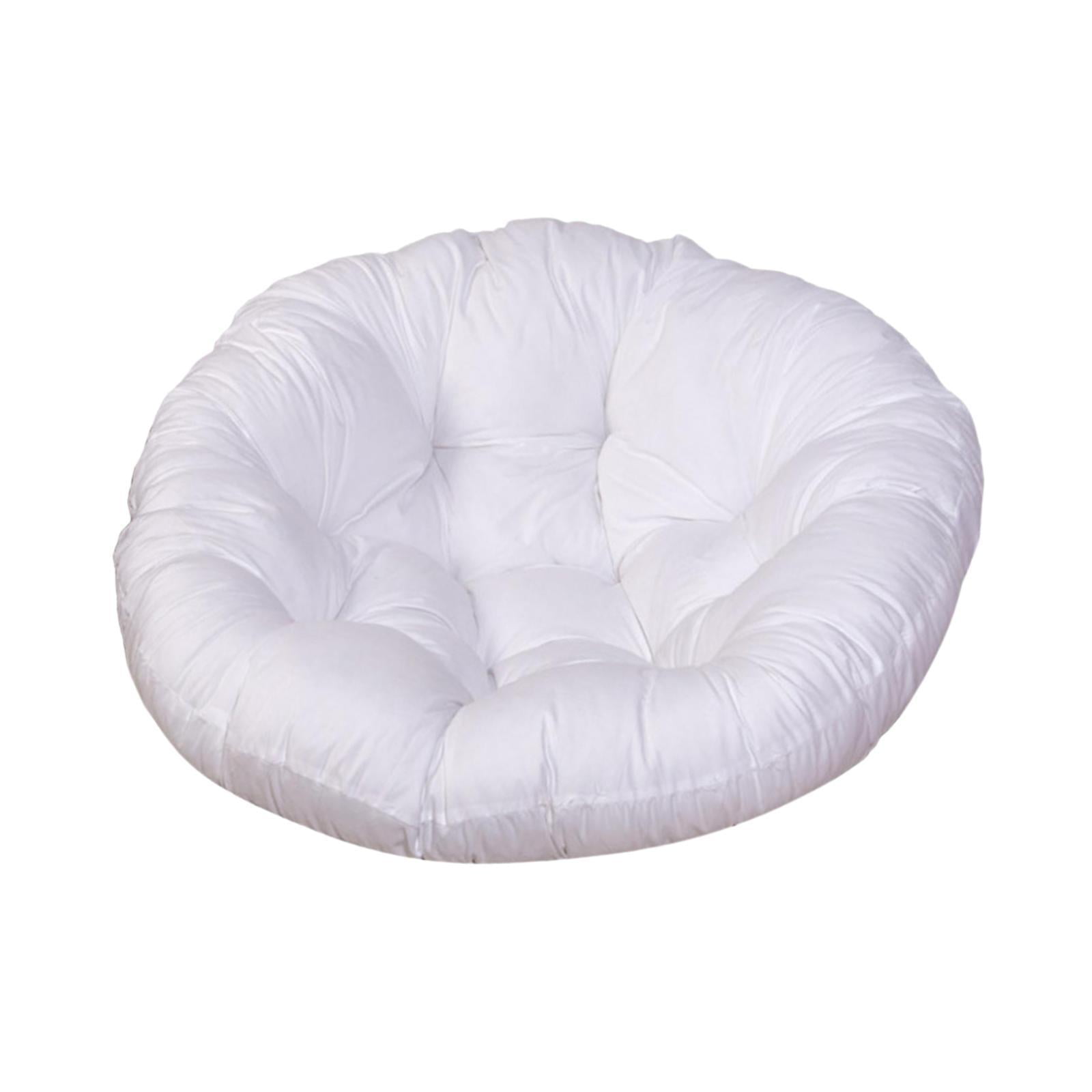 Magideal - Cojín Para Silla De Hamaca, Cojín Redondo, Cojín Para Asiento, Cojín Lavable Para Colgar En Forma De Huevo, Cojín Para Sillas Colgantes, Camas Colgant Blanco