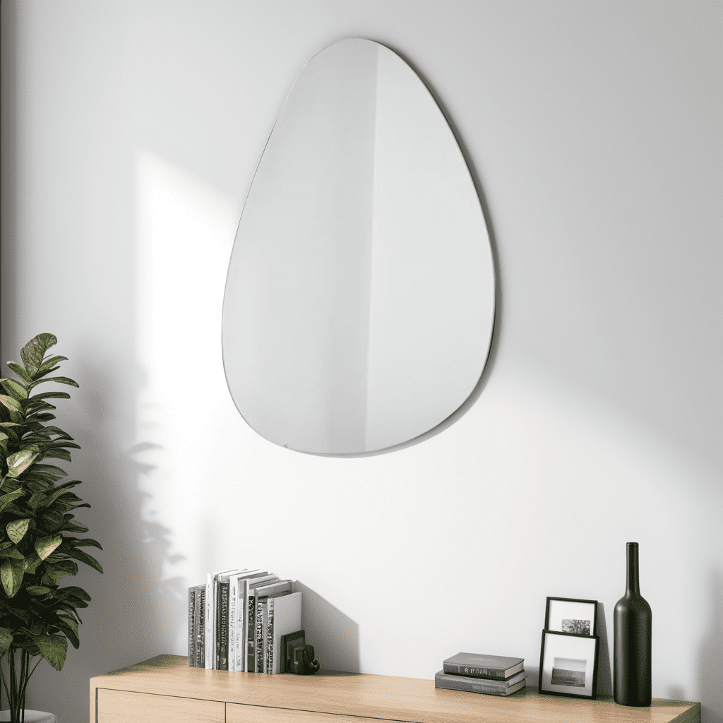 Tuhome - Espejo Sakura Diseño Forma Gota 70x50x1,9 Cm