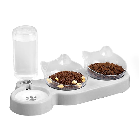 Cuencos Elevados Para Gatos Con 3 Platos Y Botella De Agua