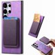 thumbnail image 1 of Funda de Cuero Magnética con Tarjetero para Samsung Galaxy S24 Ultra Cubierta Delgada Morado, 1 of 5