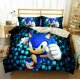 thumbnail image 1 of Sonic The Hedgehog Cartoon Quilt Duvet Cover Set Bedclothes Bed Linen3-Piece Bedding Set, 1 of 5
