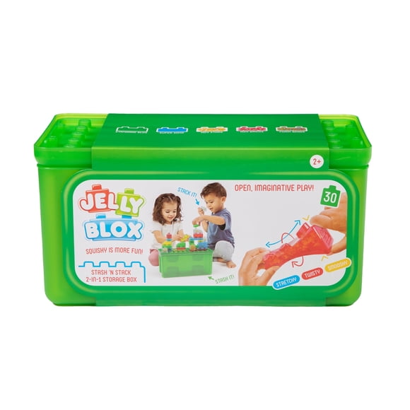 Bloques de construcción Goliath Jelly Blox Stash 'N Stack con almacenamiento