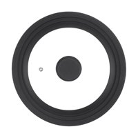 Magideal - Tapa Tapa Universal Tapas De Cubierta Templada Piezas De Utensilios De Cocina Tapa De Sartén Tapa De Sartén De Repuesto De Silicona Para Sarté Negro 21Cm