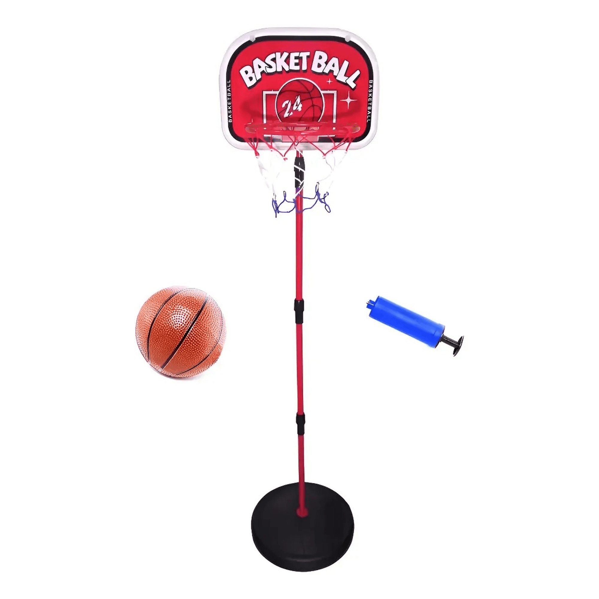 Genérico - Soporte Baloncesto Altura Ajustable Niños + Balón + Inflador