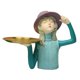 thumbnail image 1 of Estatuilla De Ni?a Estatua Con Bandeja De Almacenamiento Regalos Mesa De Resina Arte Verde, 1 of 5