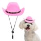 thumbnail image 1 of Sombrero de Vaquero para Perro Uxcell, Mini Sombrero de Vaquero para Mascota con Correa de Barbilla Ajustable, Gorro de Cosplay (Rosa, L), Para Perros y Gatos, 1 of 7