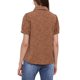 thumbnail image 3 of INSPIRE CHIC Blusa de Chifón con Estampado Retro de Manga Corta y Lazo en el Cuello Peter Pan para Mujer, Talla M, Marrón Claro-Puntos, 3 of 6