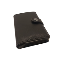 Pios - Billetera Y Tarjetero Rfid Anti-Clonación Con Clip De Cierre Negra