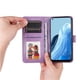 thumbnail image 5 of Funda tipo cartera FOXDOCK para OPPO Reno 7 4G , diseño girasol en relieve, cuero PU, cierre magnético, soporte y tarjetero, 5 of 5