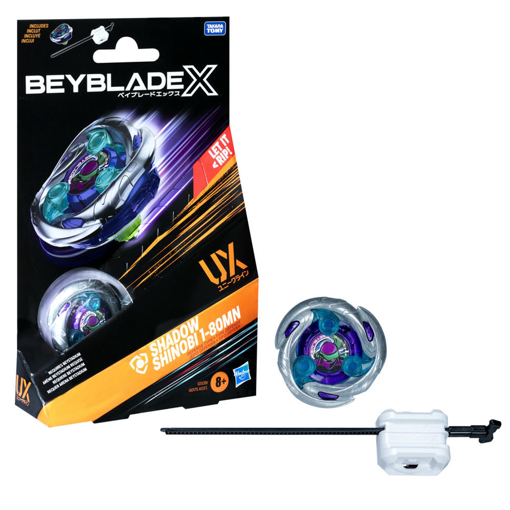 Set De Juego Beyblade X Shadow Shinobi 1-80Mn Ux Con Launcher
